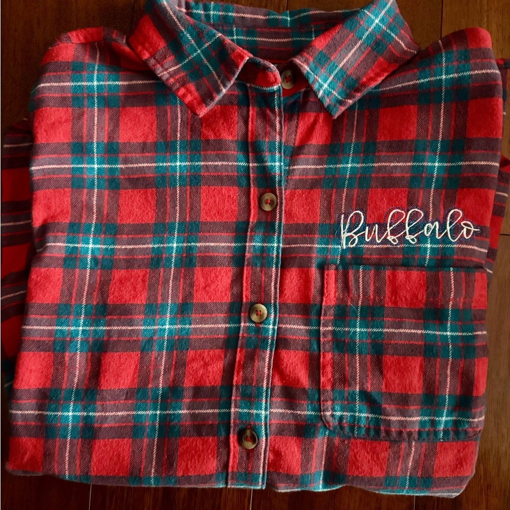 Buffalo Red and Green Plaid Shirt